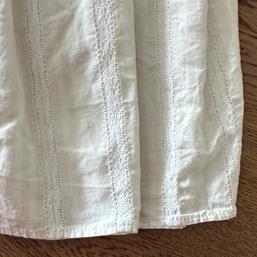 Edgehill Collection Cream Ruffle Strap Dress - Picture 3 of 6